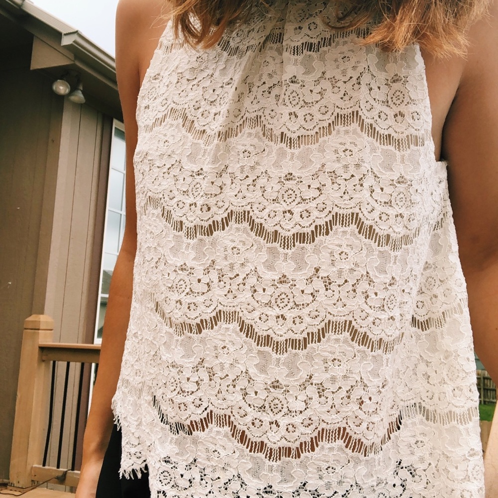 White Blouse Tank